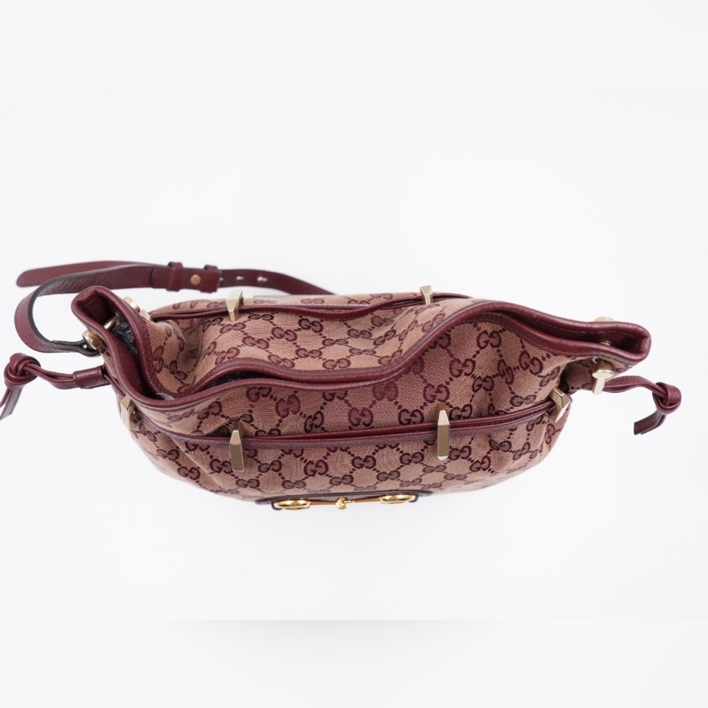 CD12 💖 Gucci Horsebit 1955 Messenger Bag GG Canvas Large - Picture 3 of 14